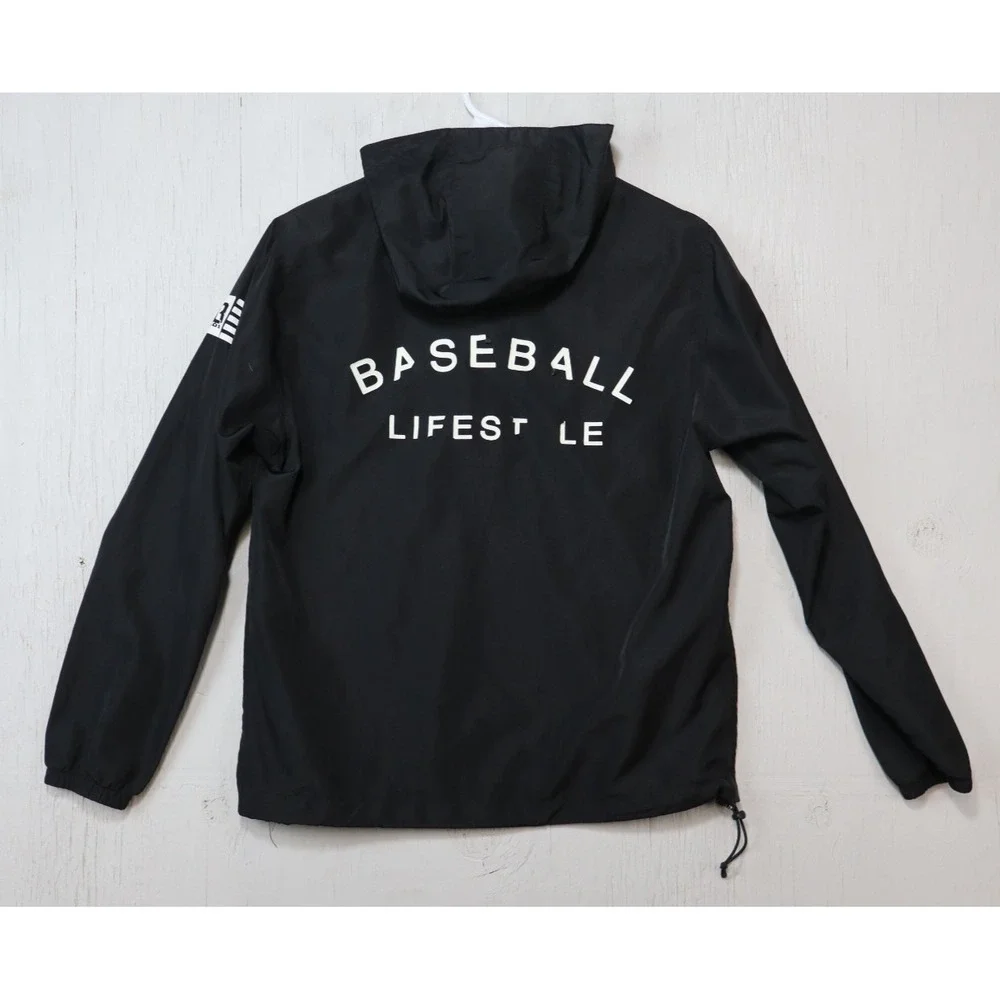 Baseball Lifestyle 101 B101 BSBL Performance Windbreaker Pullover Youth L Large